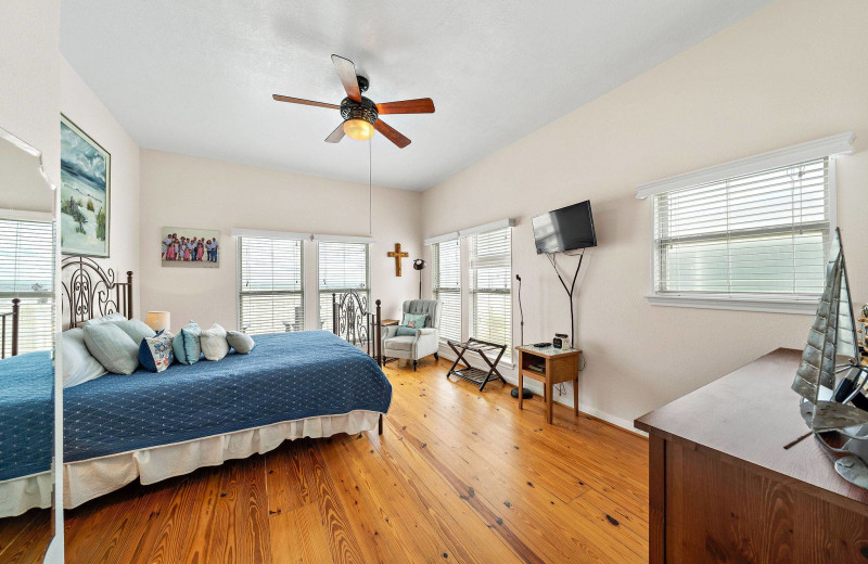 Rental bedroom at Gary Greene Vacation Rentals.