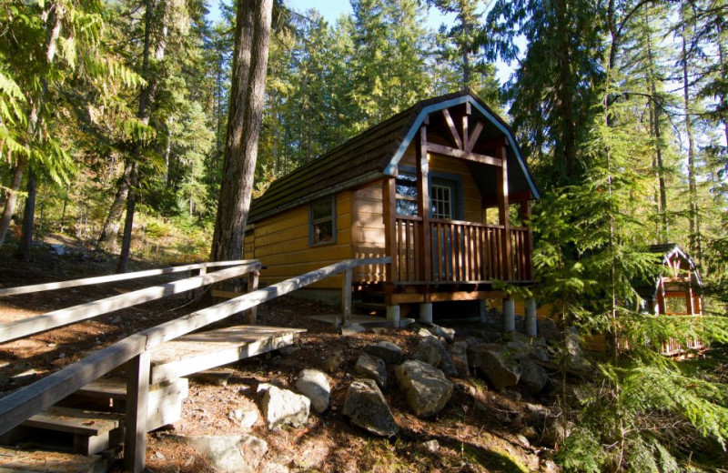 Cabin exterior at Halcyon Hot Springs Village and Spa.