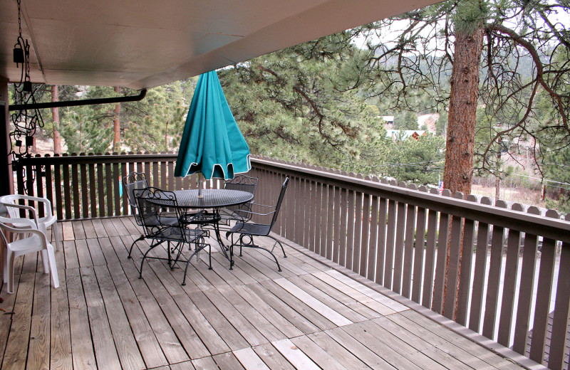 Chalet deck view at Timber Creek Chalets.