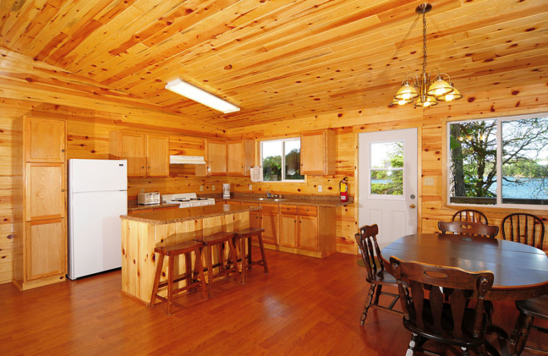 Cabin kitchen at Whitefish Bay Camp.