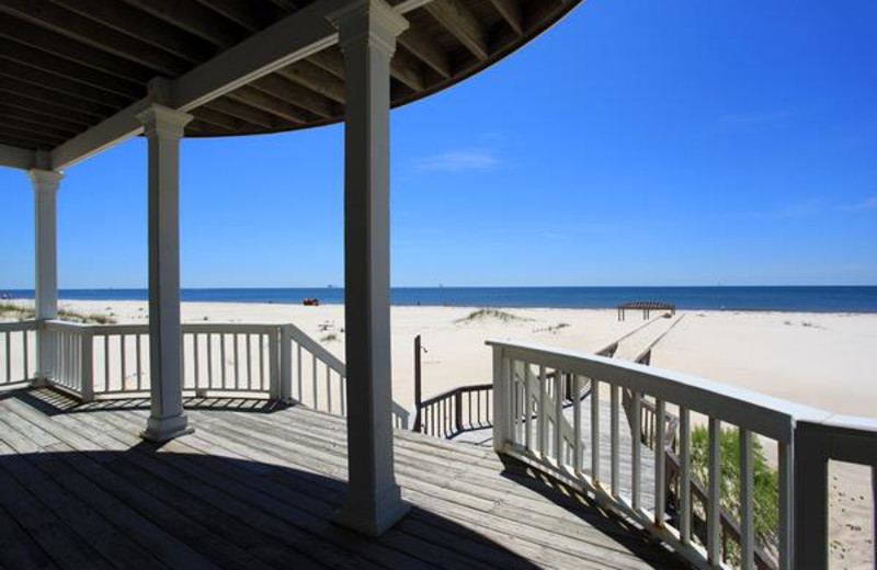 Rental deck at Fort Morgan Realty.