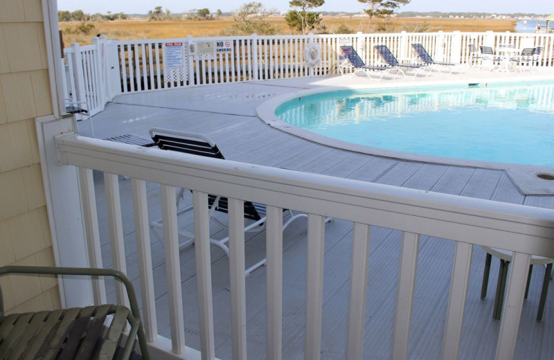 Guest balcony at Palm Suites Hotel.