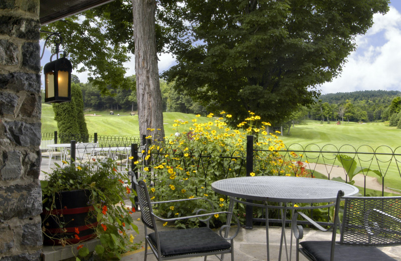 Patio view at Fairmont Le Chateau Montebello.
