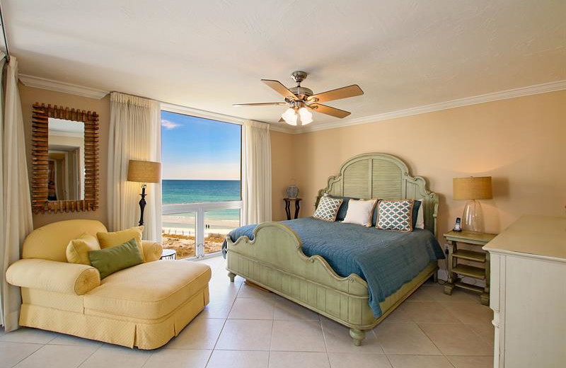 Rental bedroom at Shoreline Towers.