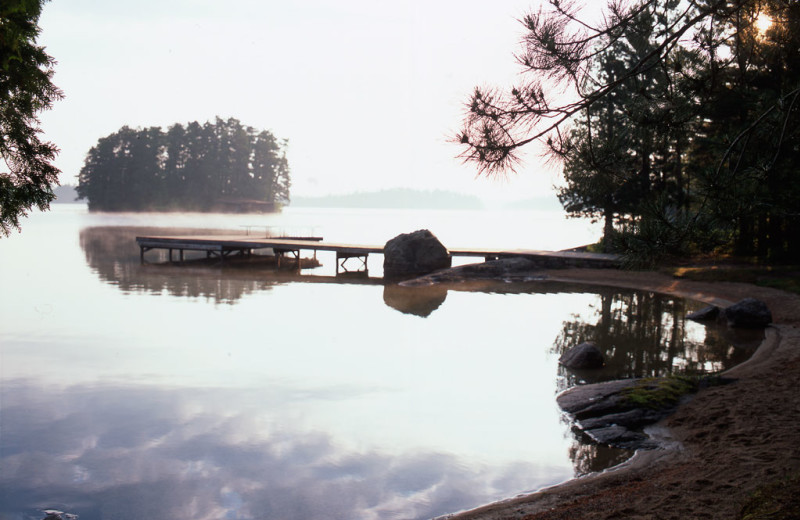 Beach at Burntside Lodge.