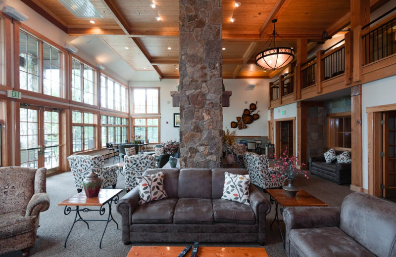 Lobby at Grand Timber Lodge.