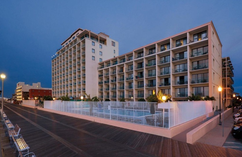 Outdoor pool at Quality Inn Boardwalk Ocean City.