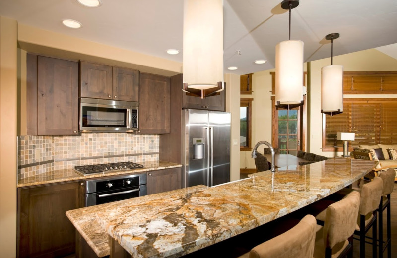 Guest kitchen at One Ski Hill Place.