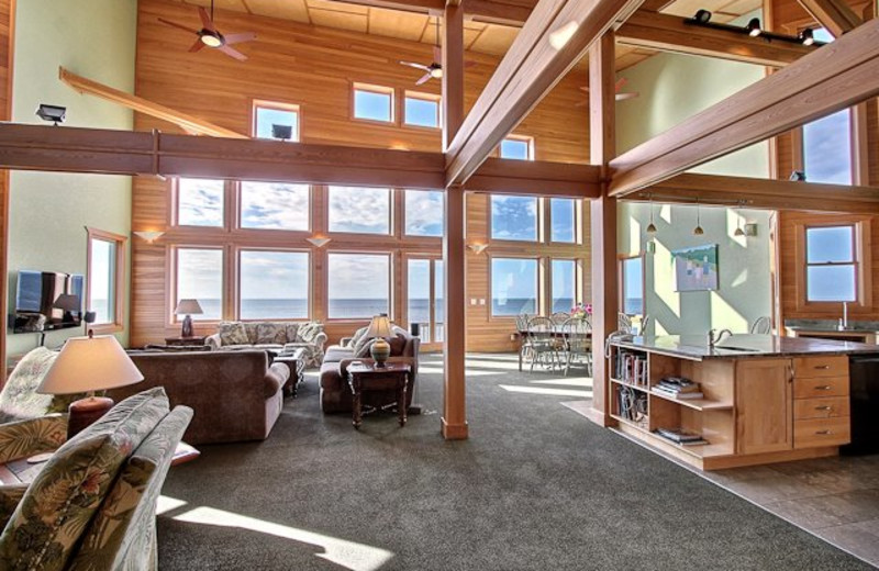 Spacious Living Room View at Hatteras Realty