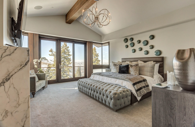 Rental bedroom at Natural Retreats Park City.