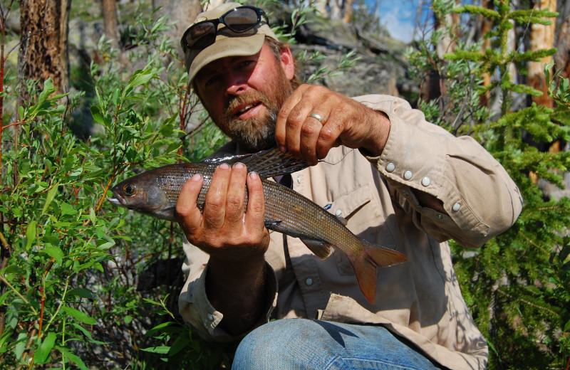 Fishing at Kendall Valley Lodge.