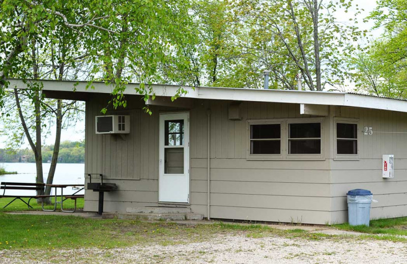 Cabin exterior at Gull Lake Resort.