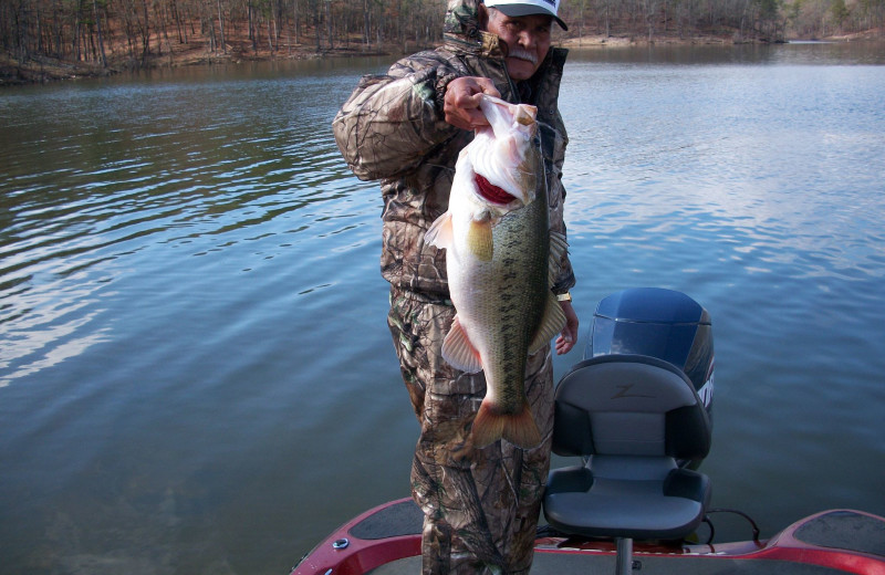 Fishing at Hochatown Country Lodge.