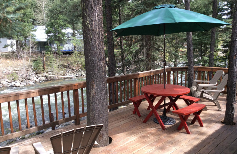 Deck view at Bear Paw Lodge.