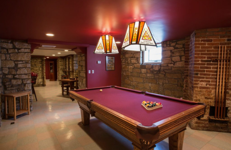 Billiard table at 210 Laurel.