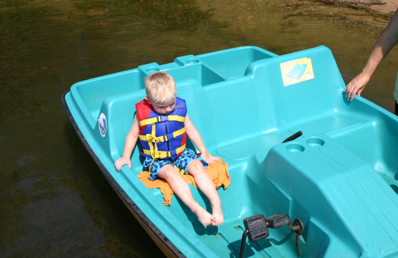 Paddle boat at Twin Springs Resort.