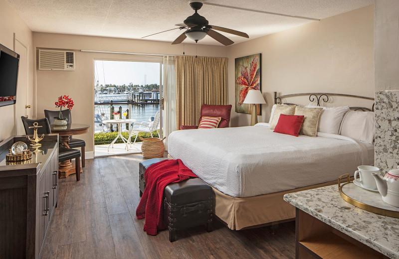Guest room at Cove Inn on Naples Bay.