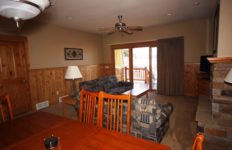 Guest room at Kavanaugh's Sylvan Lake Resort.