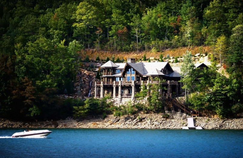 Exterior view of Forge Lake Lodge.