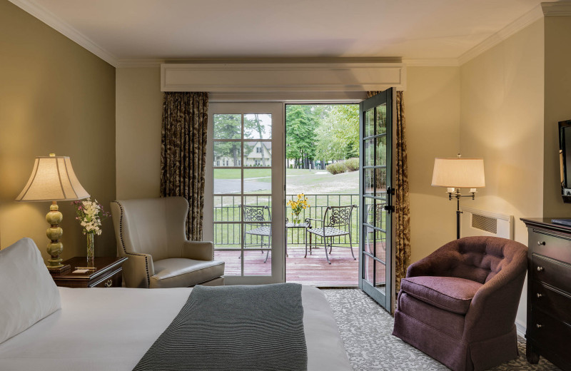 Guest room at Cranwell Spa & Golf Resort.