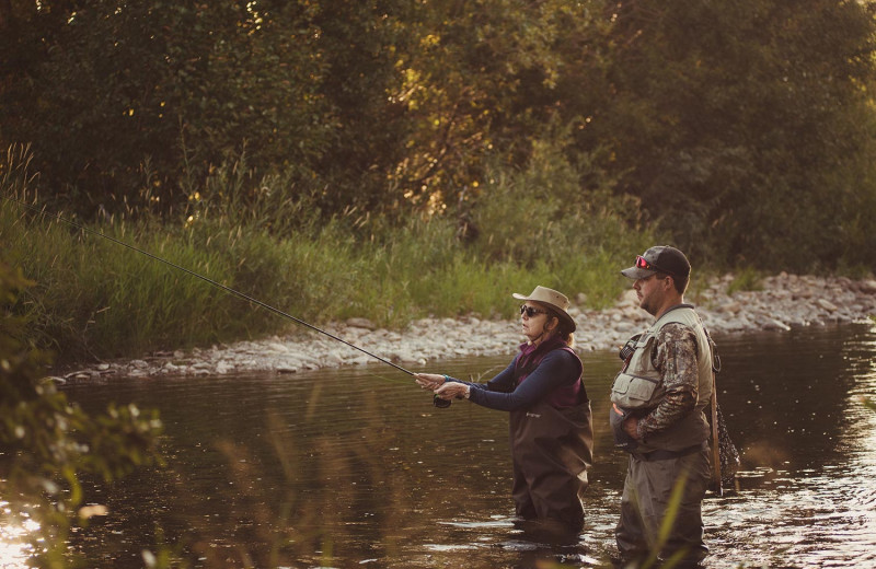 Fishing at Vee Bar Guest Ranch.