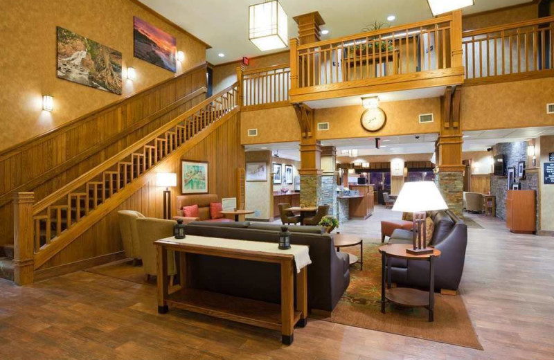 Lobby at Hampton Inn Duluth.
