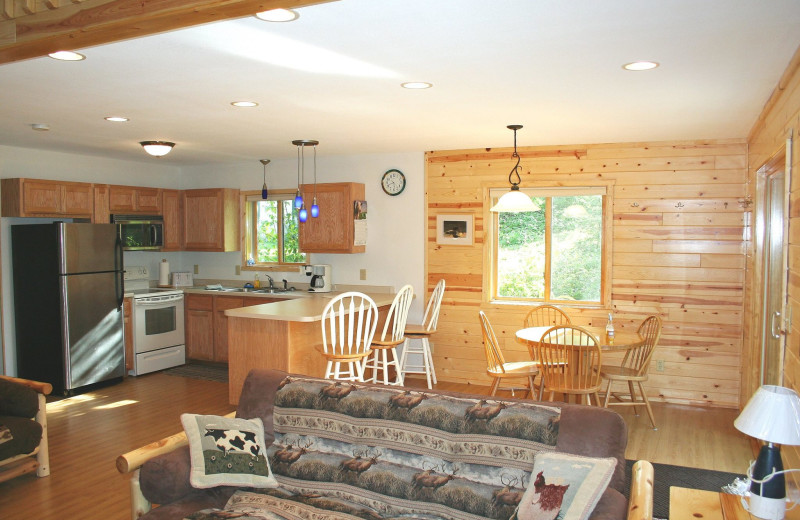 Cabin interior at Pike Bay Lodge.