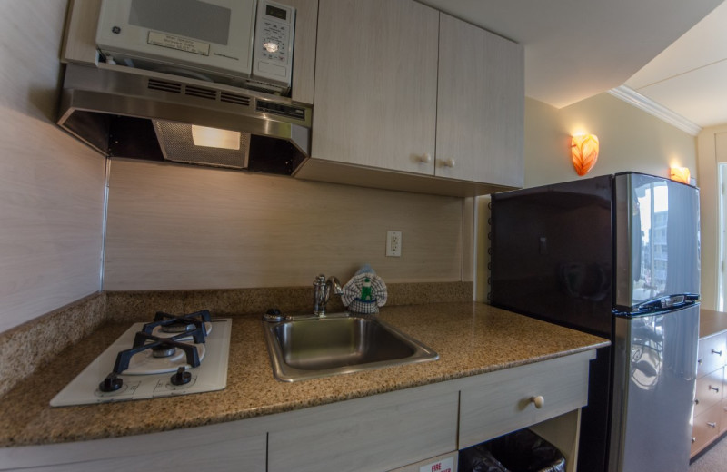 Guest kitchenette at Fleur De Lis Beach Resort.