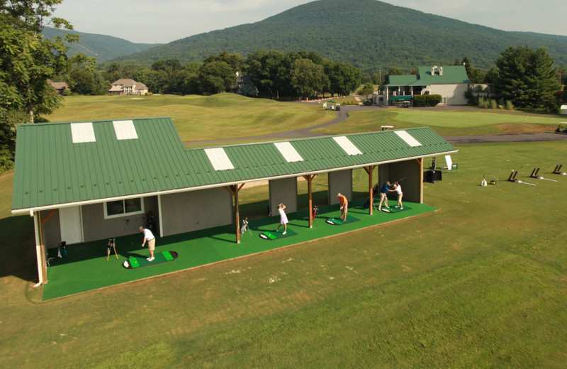 Putting practice at Wintergreen Resort.