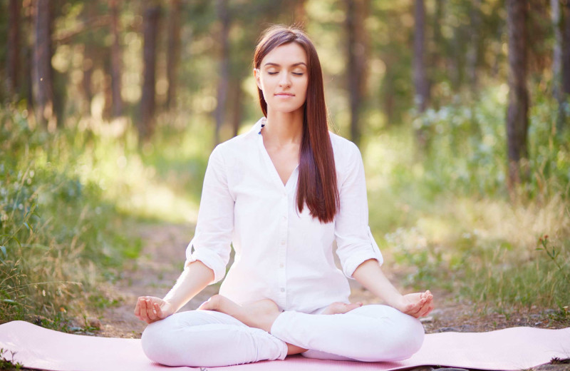 Yoga at Apple Island Resort.