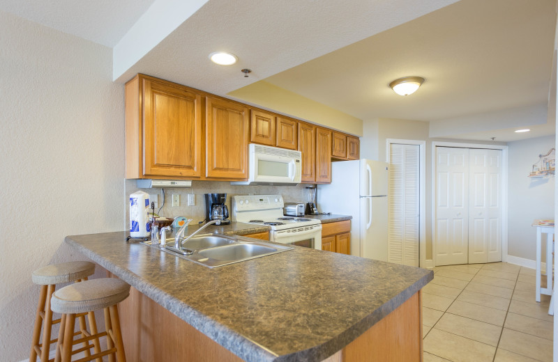 Rental kitchen at Perdido Sun Condos.