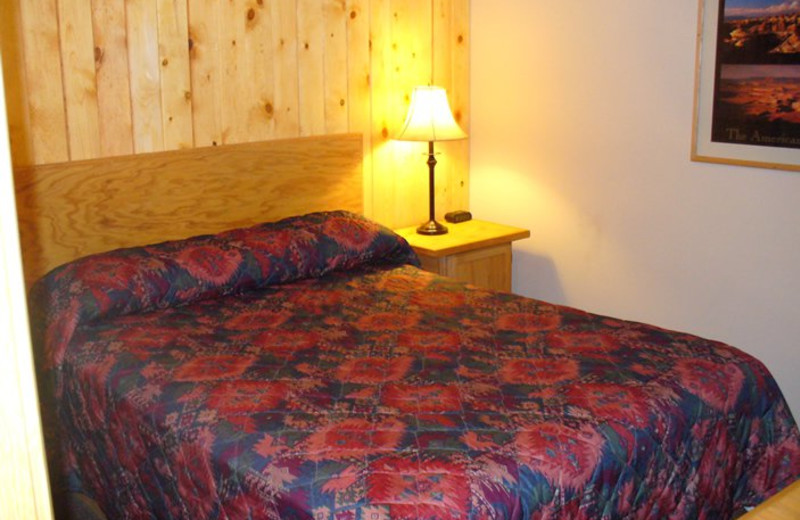 Guest bedroom at Moab Rustic Inn.