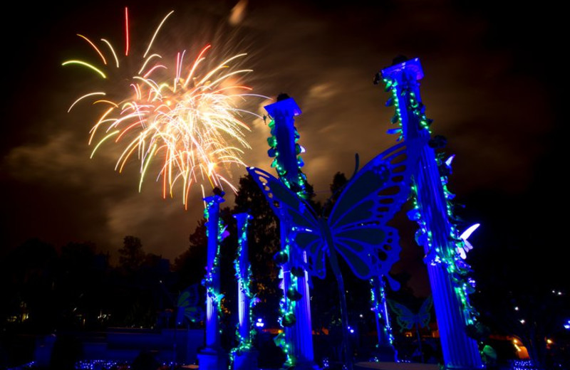 Fireworks display at Virginia Beach Resort Hotel.
