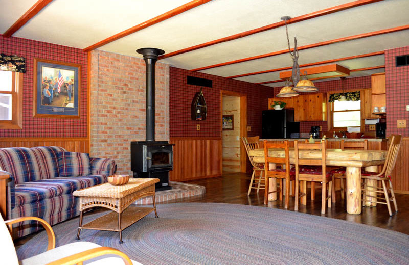 Cabin interior at Backroads Inn and Cabins.