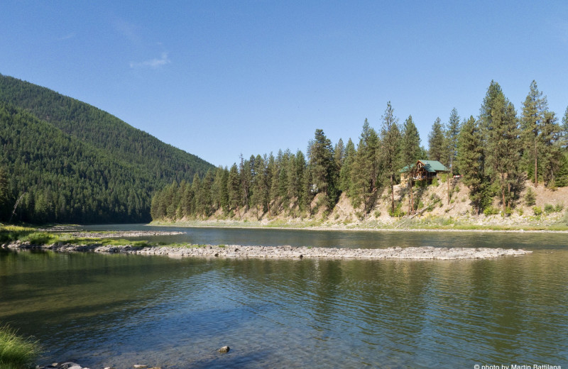 Exterior view of Clark Fork River Lodge.