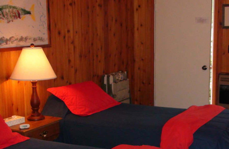 Guest room at Zachar Bay Lodge.