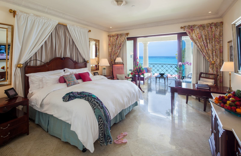 Guest room at Sandy Lane.