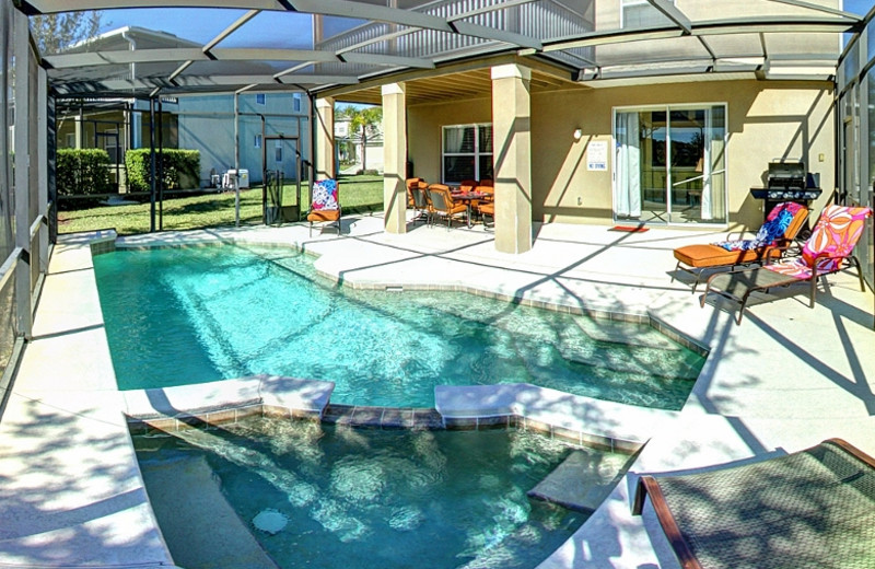 Vacation rental pool at Tropical Escape Vacation Homes.