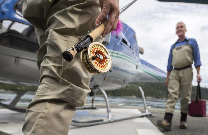 Fishing at Sonora Resort and Conference Centre, Canada.