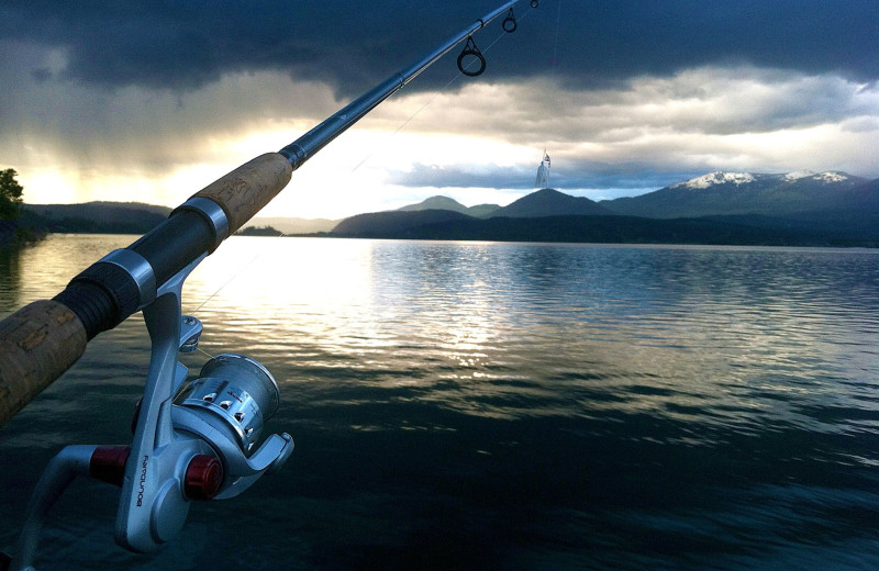 Fishing at Sleep's Cabins.