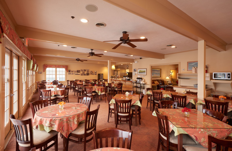 Dining room at The Sparhawk Oceanfront Resort.