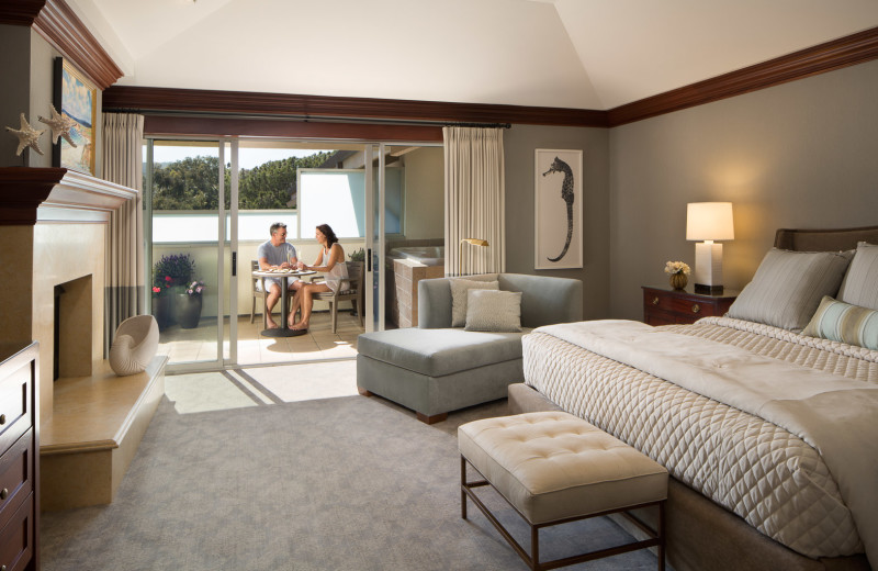 The Spa Terrace suite, perfect for honeymooners, complete with a private hot tub. 