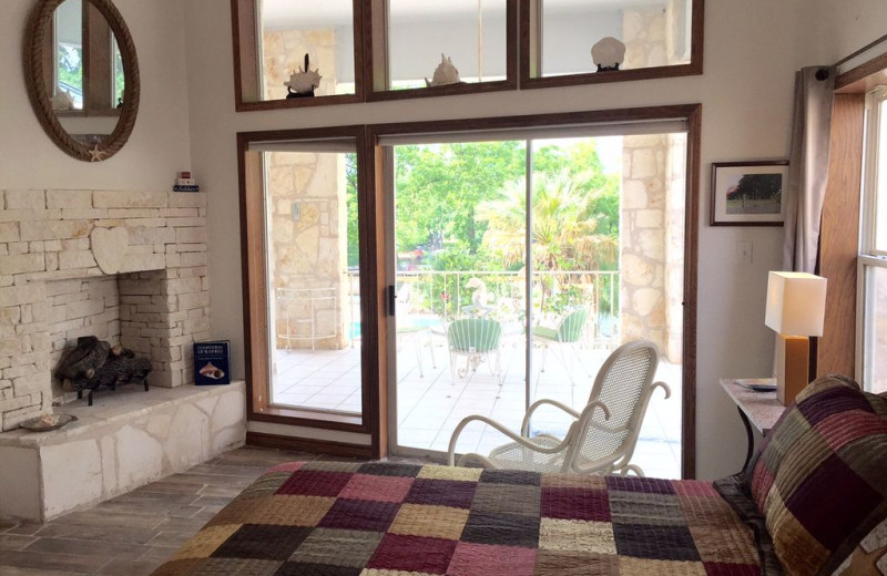 Rental bedroom at Hill Country Lake House.