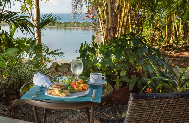 Guest patio at El Castillo Boutique Luxury Hotel.