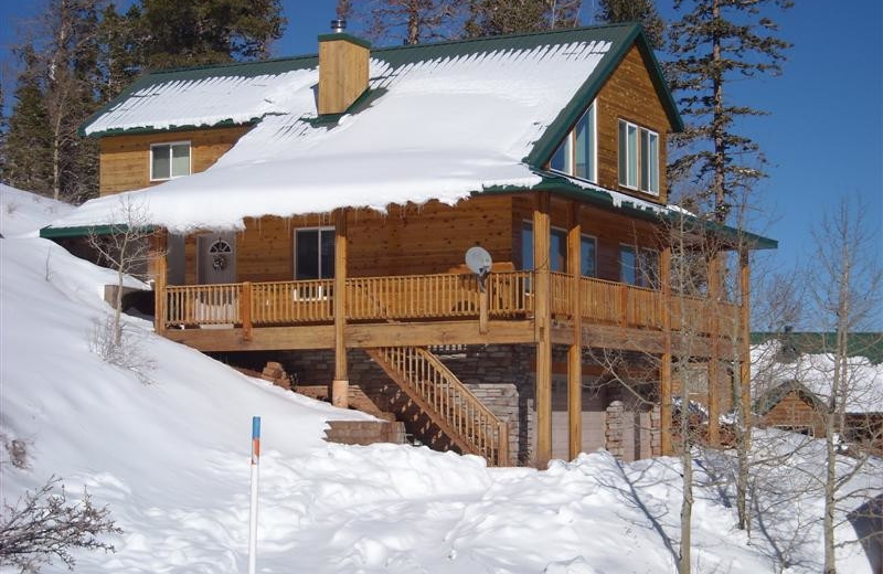 Cabin exterior at Lori's Luxury Rentals.