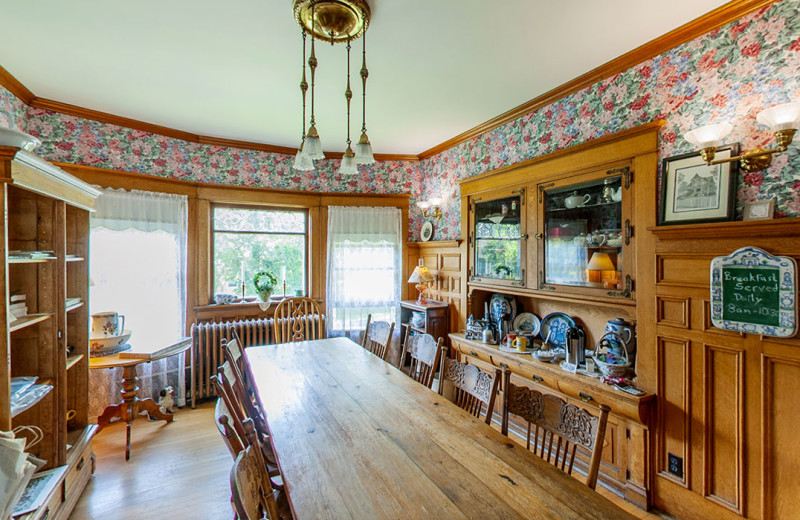 Dining room at White Lace Inn.