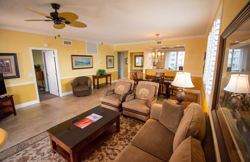 Guest room at Vanderbilt Beach Resort.