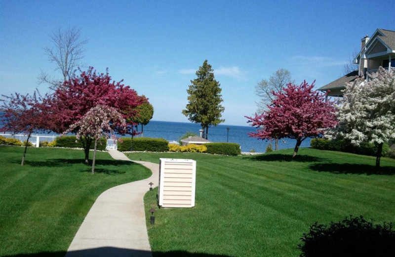 Path to lake at Westwood Shores Waterfront Resort.