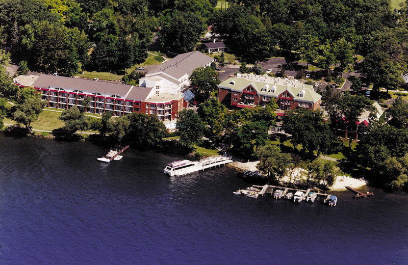 Aerial view of Heidel House Resort.