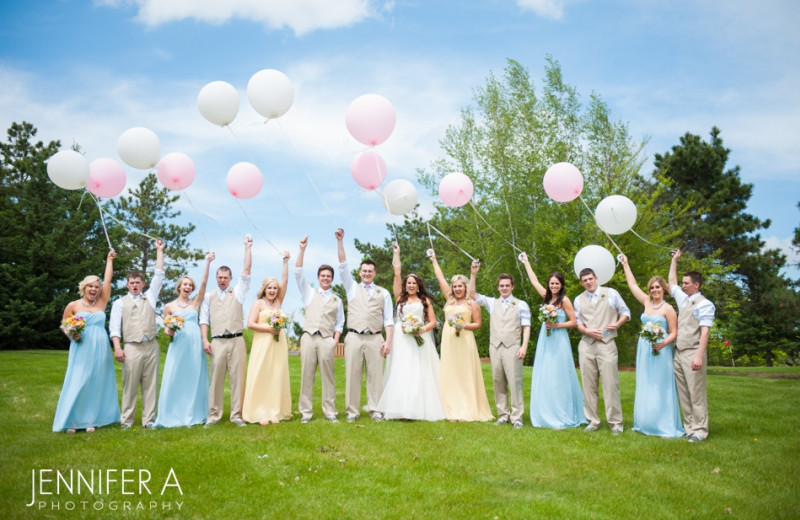 Wedding party at Fair Hills Resort.